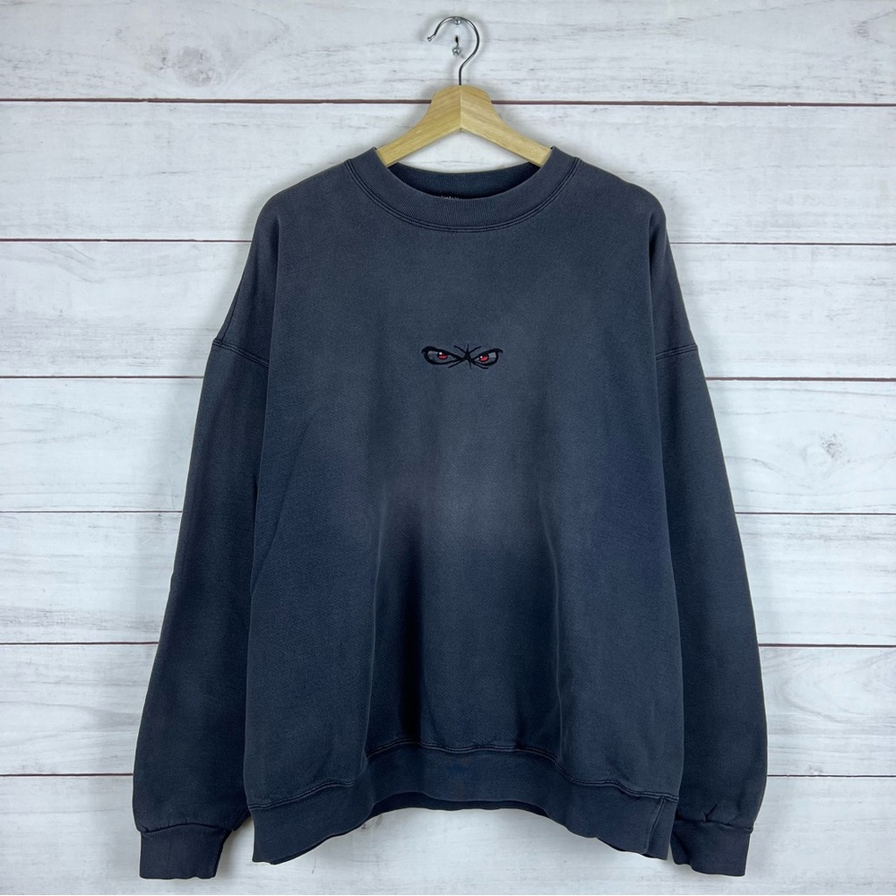 Vintage 1990s No Fear Embroidered Faded Sweatshirt XL